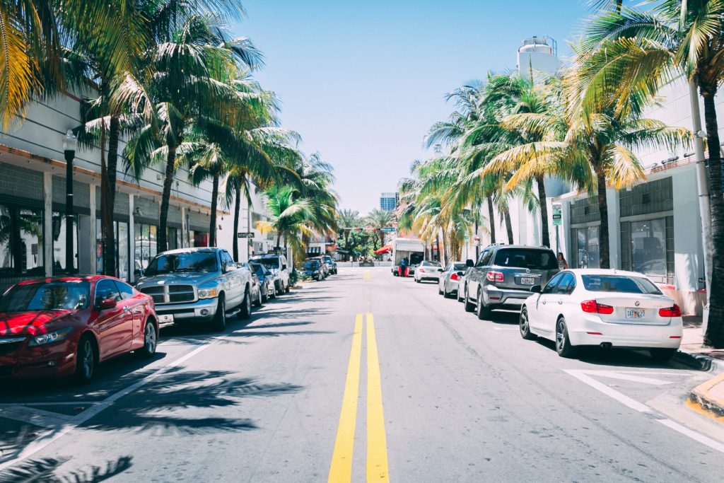 A photo of street in Miami, Florida