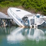 Photo of boat crashed into dock Miami, Florida
